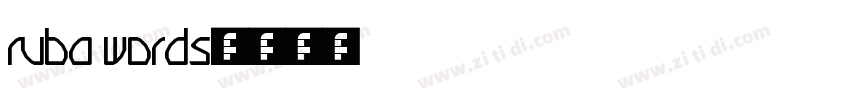 RUBA WORDS字体转换